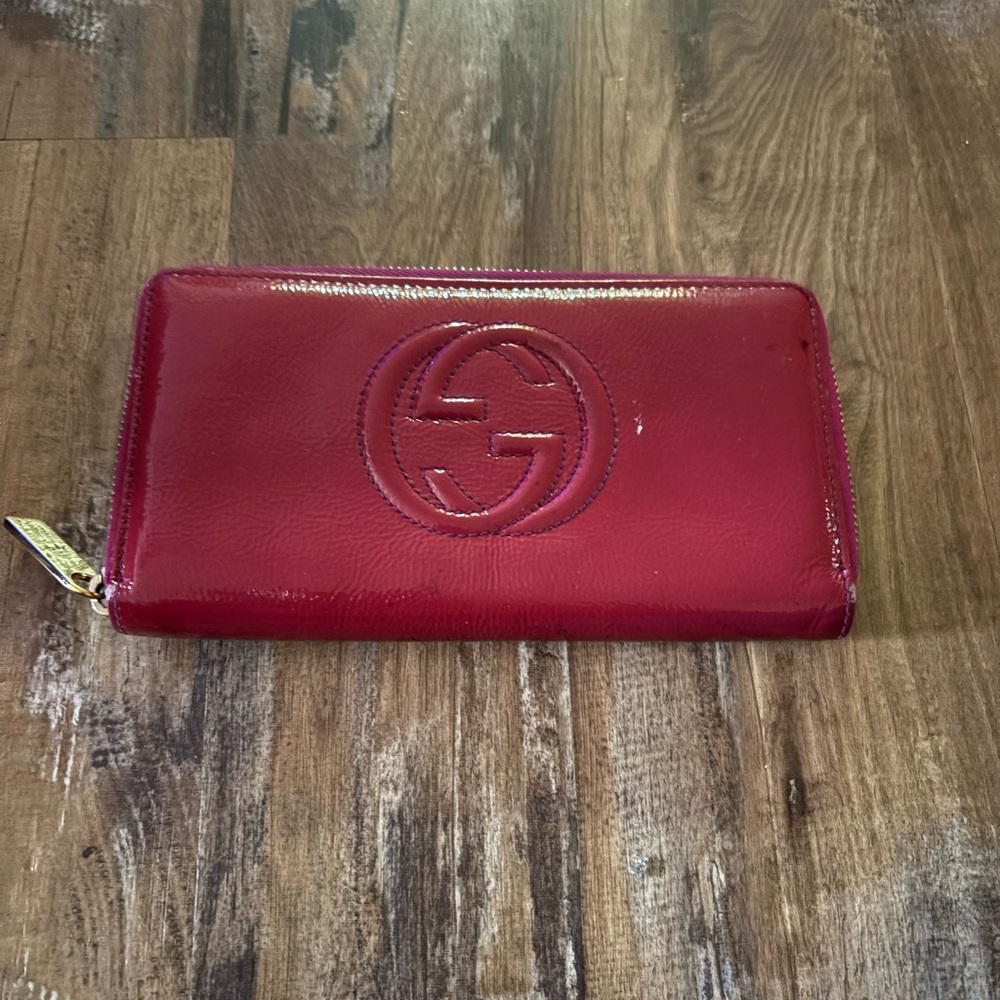Gucci Red Leather Wallet